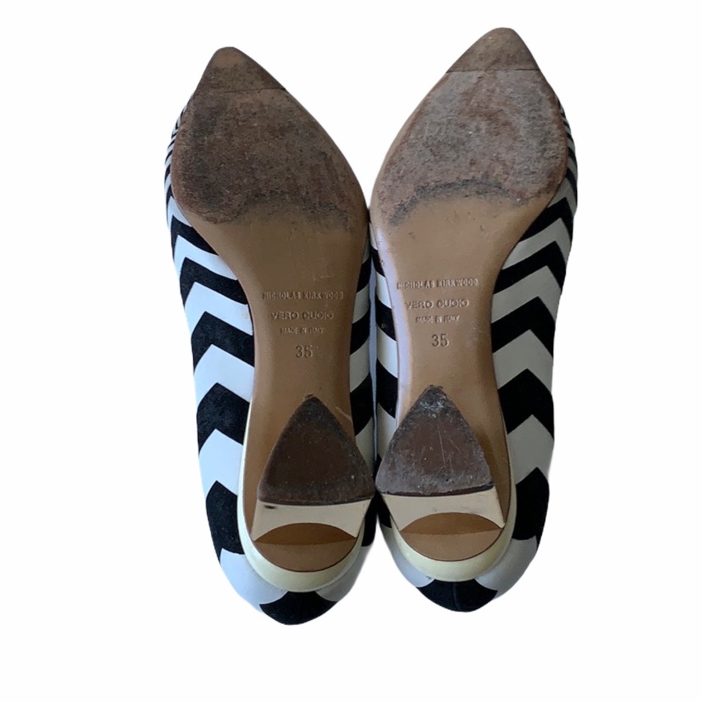 NICHOLAS KIRKWOOD Woven Pointed-Toe Pumps size 5.5 - Picture 2 of 8